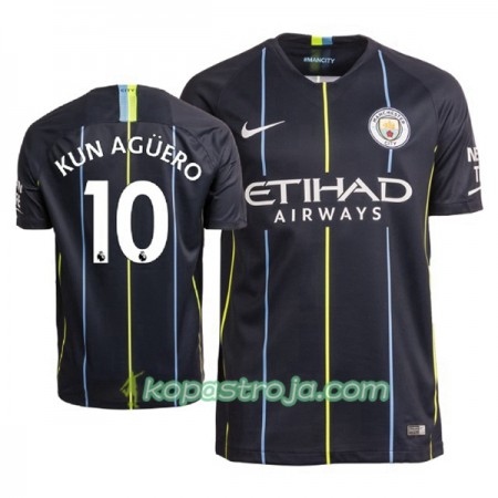 Billiga Fotbollströjor Manchester City Aguero 10 Borta tröja 2018/19 Kortärmad
